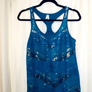 Teal blue Vanity tank top
